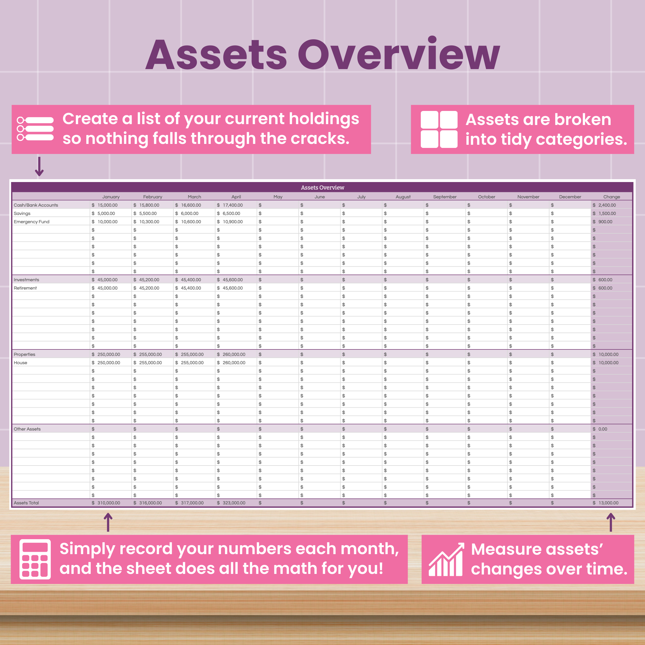 Net Worth Calculator Spreadsheet for Google Sheets