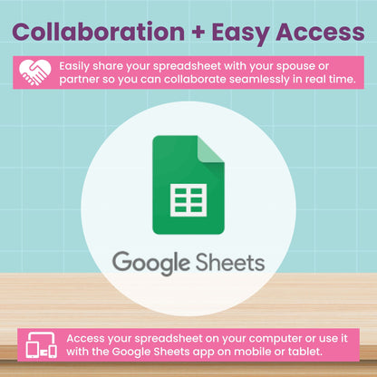 Monthly Budget Spreadsheet for Google Sheets