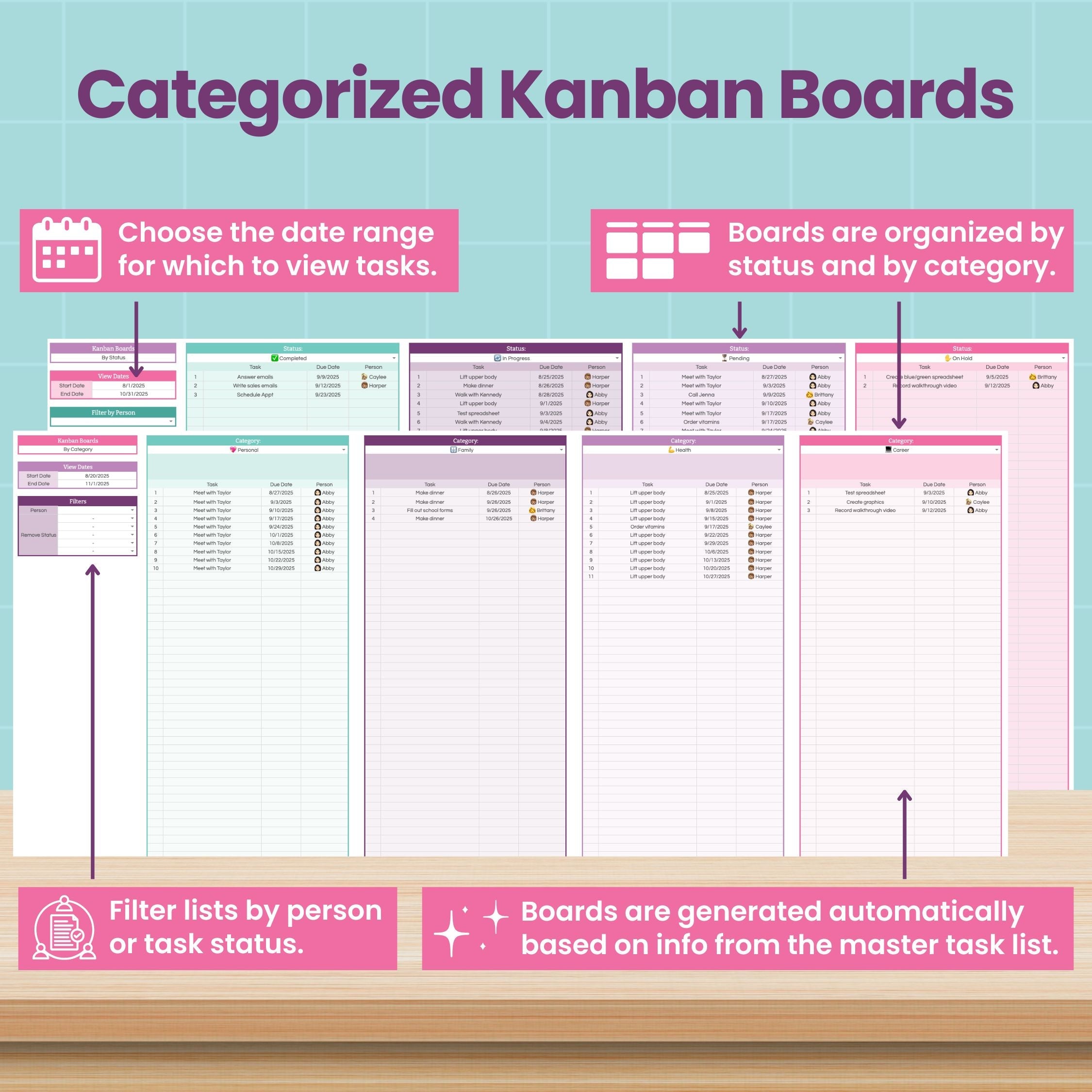 Task Tracker and To-Do List Spreadsheet for Google Sheets